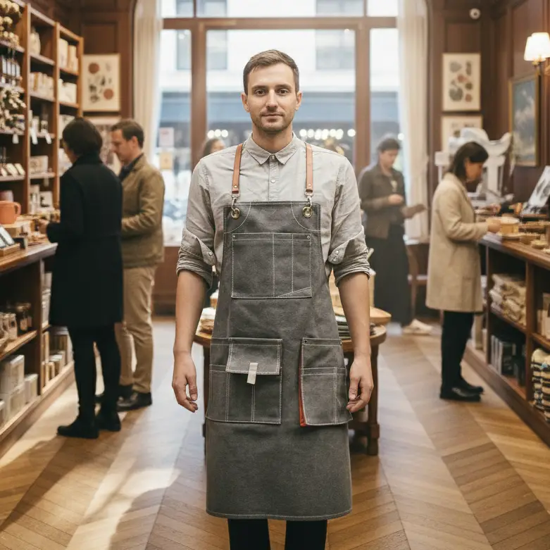Multi-Pocket Canvas Work Apron