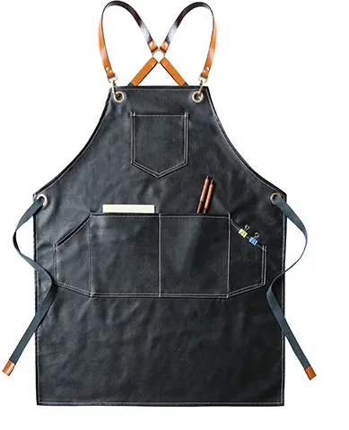 Faux Leather Multi-Pocket Apron 4