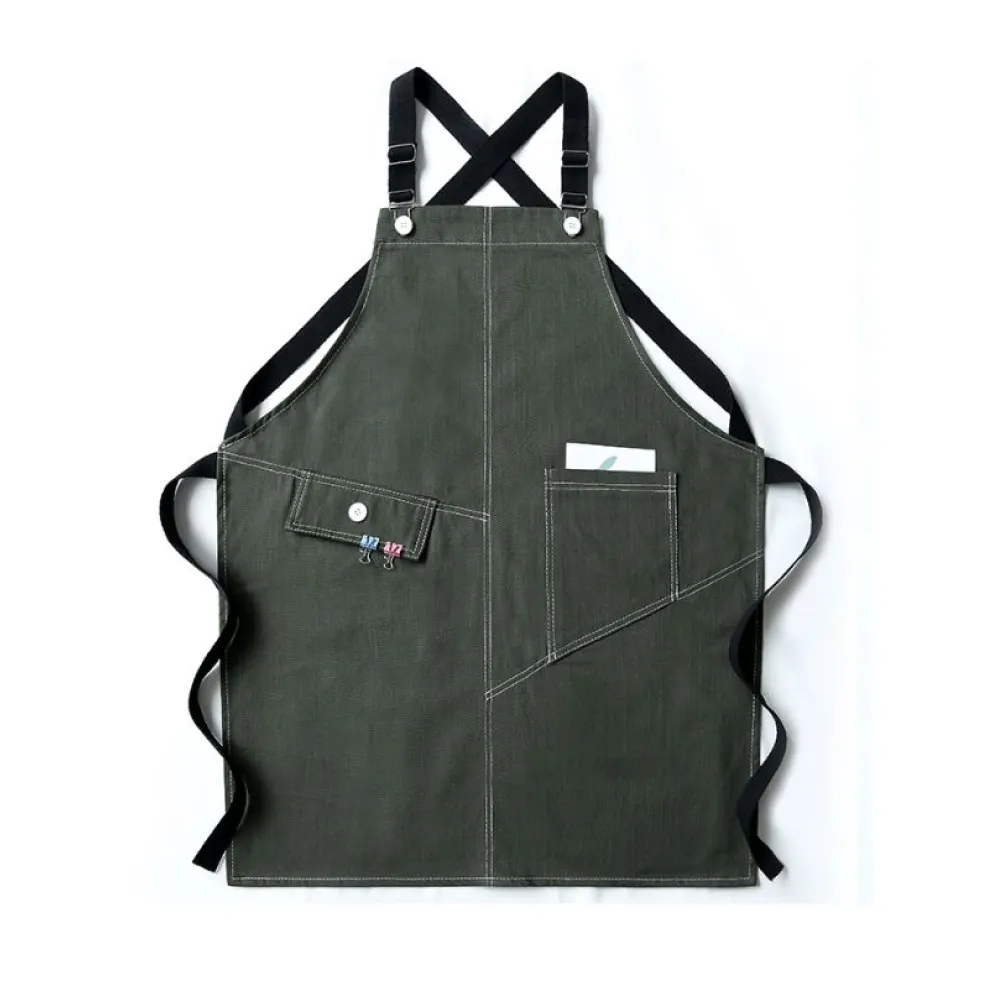Diagonal double-spell artisan hipster apron 4