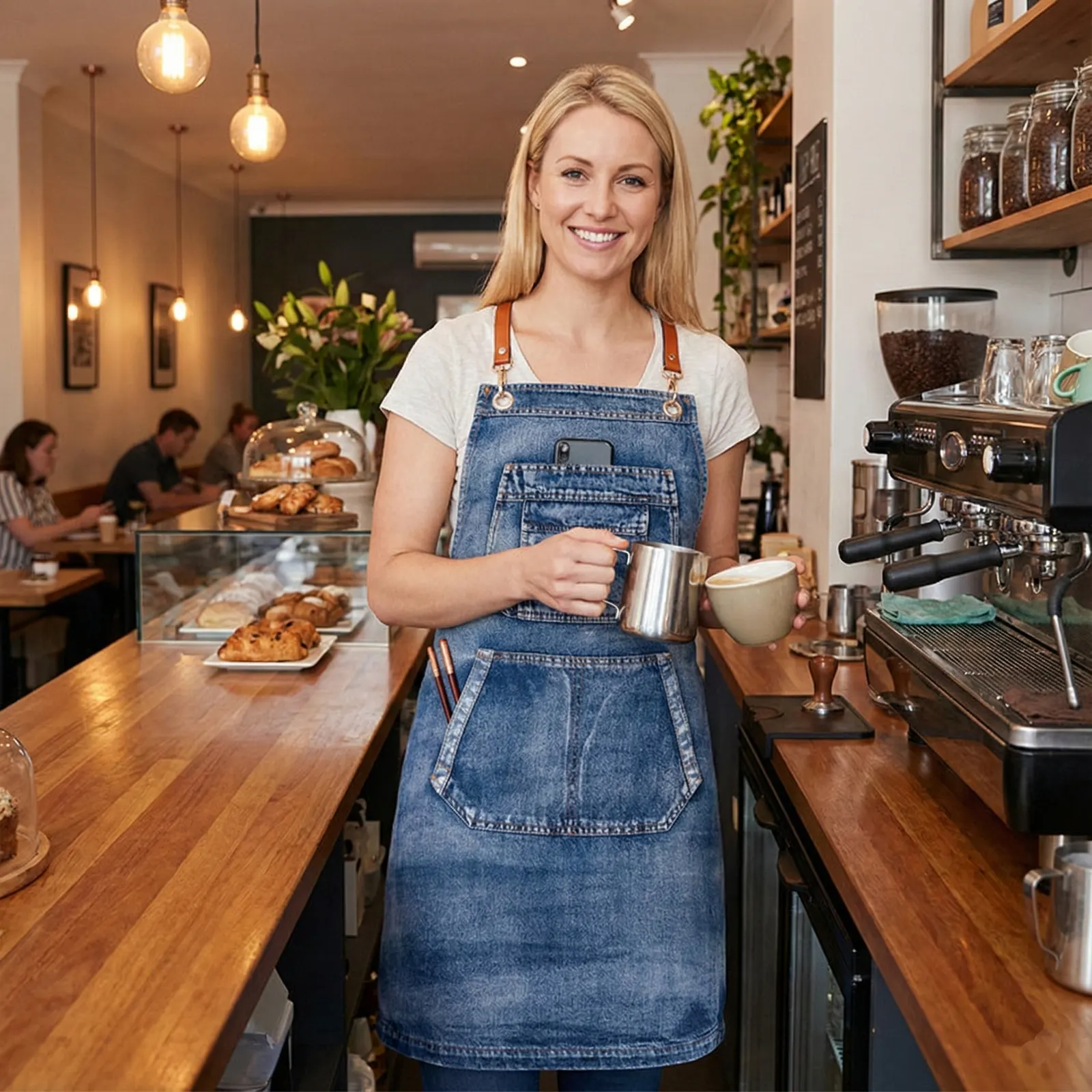 Stone-washed Denim Artisan Apron