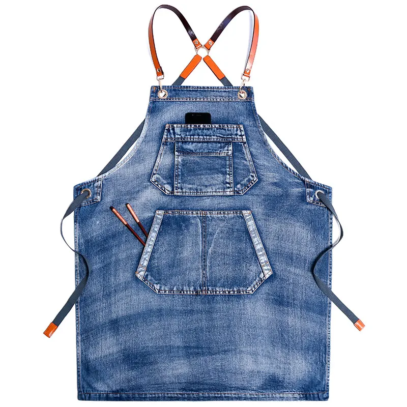 Stone-washed Denim Artisan Apron 2