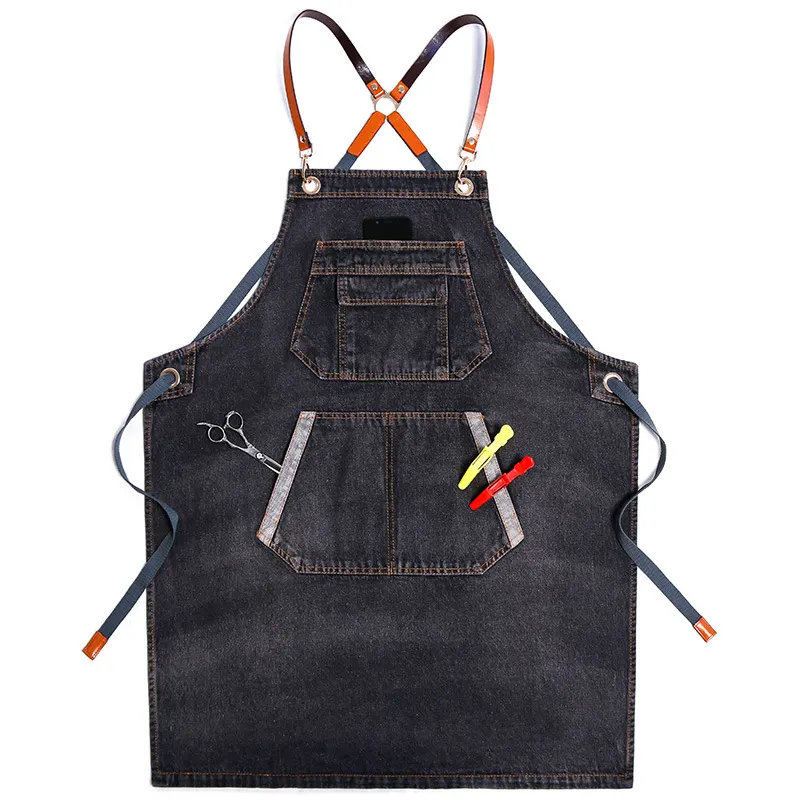 Stone-washed Denim Artisan Apron 3