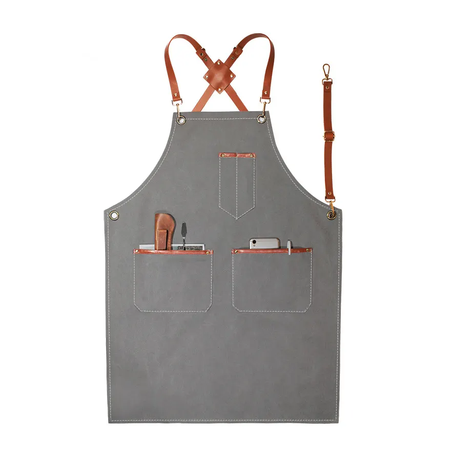 Multi-purpose Leather Heavy-Duty Artisan Apron 9