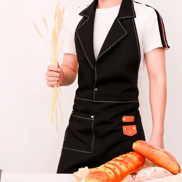 Western-style light canvas apron