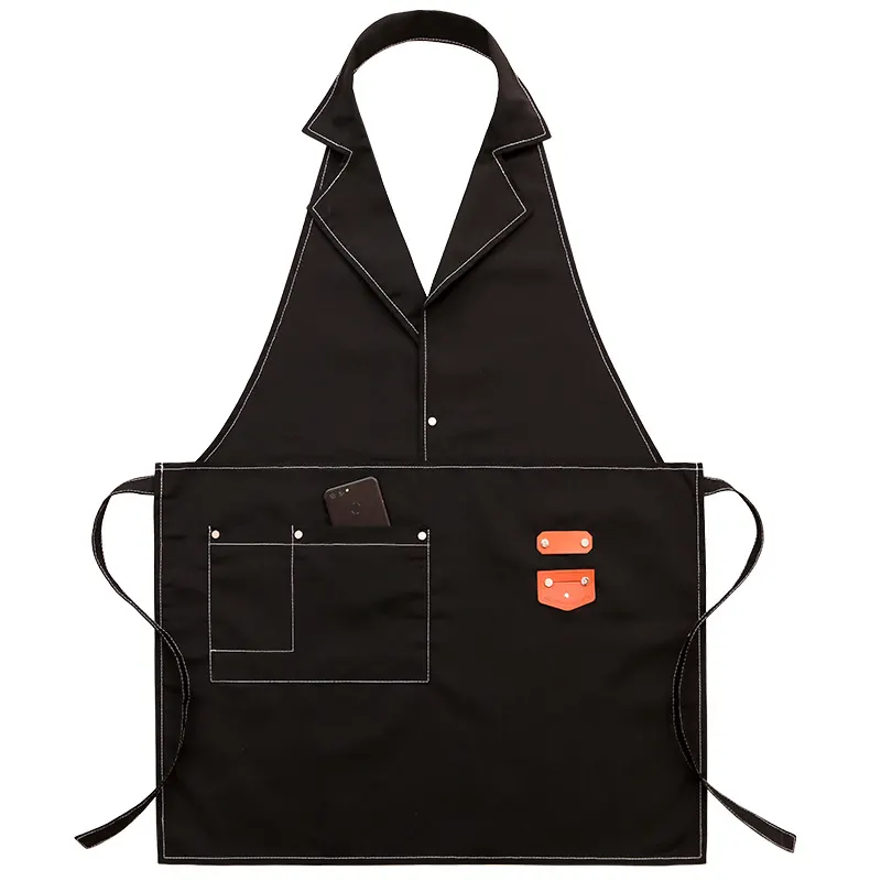 Western-style light canvas apron 3