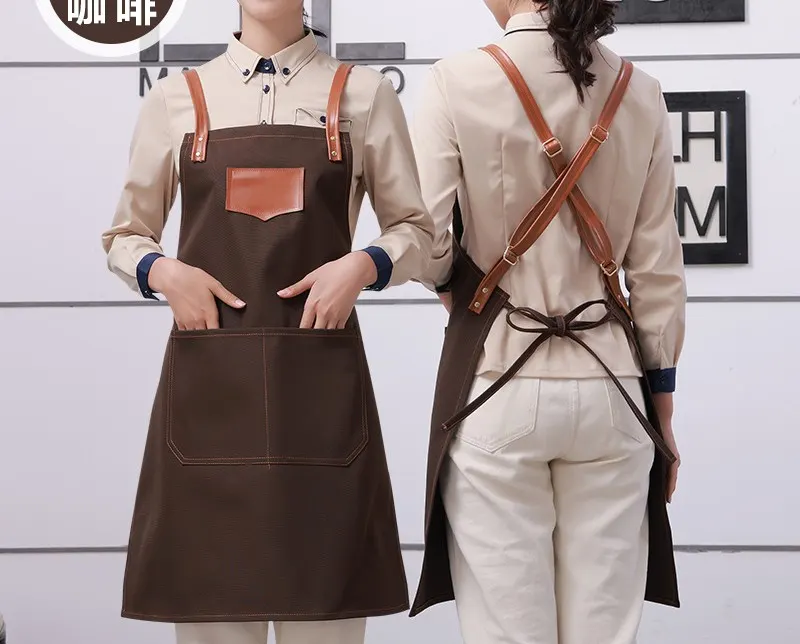 Culinary Master Leather Strap Canvas Apron 4