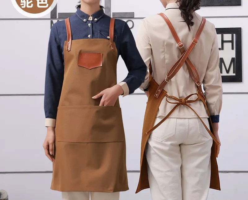 Culinary Master Leather Strap Canvas Apron 5