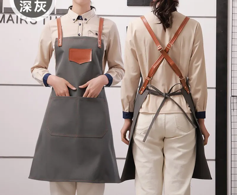 Culinary Master Leather Strap Canvas Apron 6