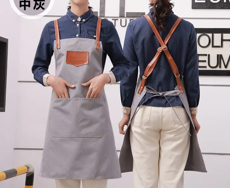 Culinary Master Leather Strap Canvas Apron 8