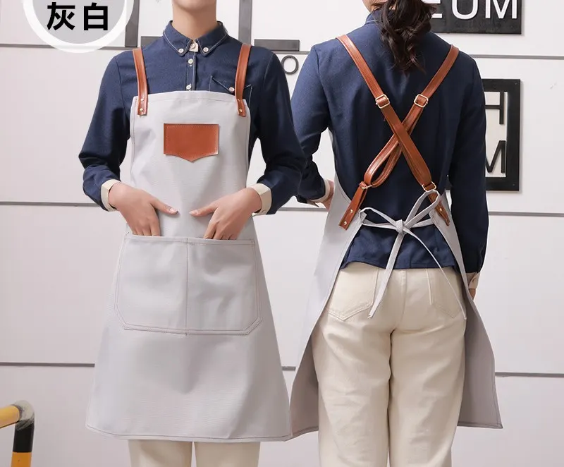 Culinary Master Leather Strap Canvas Apron 9