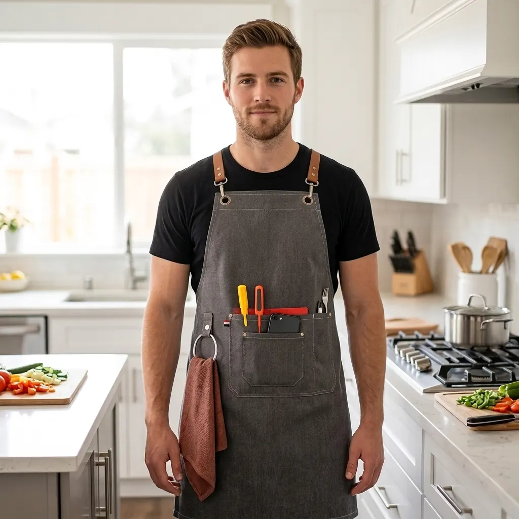 Korean Cuisine Kitchen Utility Hanging Apron 2