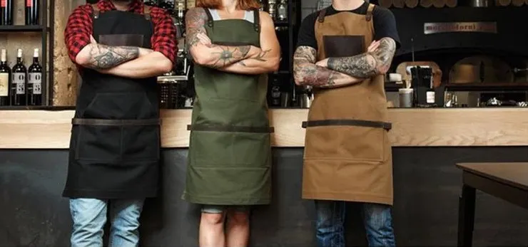 Banquet Dining Heavy-duty Patchwork Leather Apron