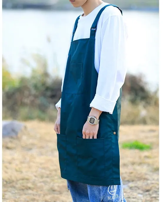Literary Chic Apron with Suspenders 2