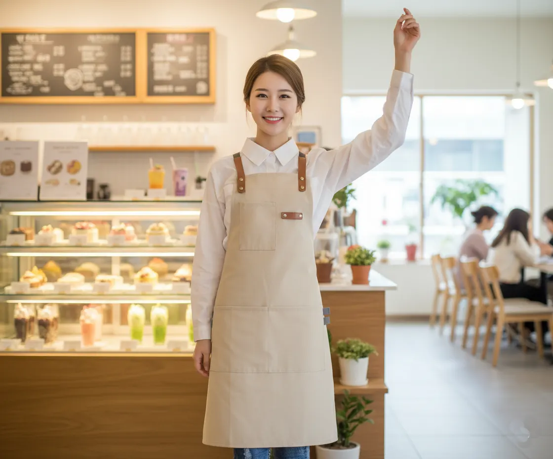 Korean-style Coffee and Dessert Shop Apron