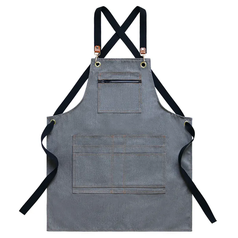 American-style Zipper Canvas Apron 4