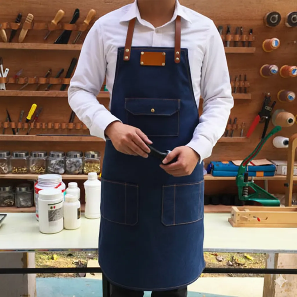 Korean-style sleek and thick technician apron 2