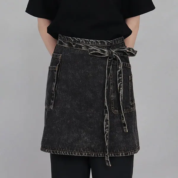 Washed Denim Waist Apron