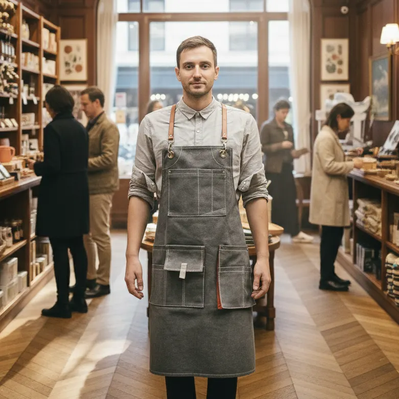 Multi-Pocket Canvas Work Apron 2