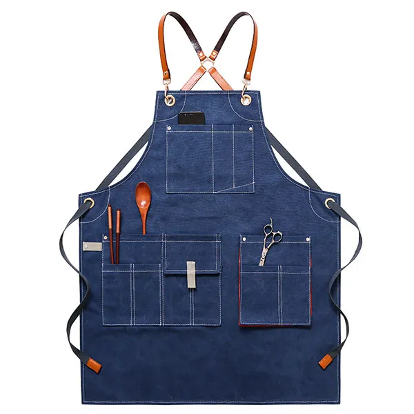 Multi-Pocket Canvas Work Apron 3