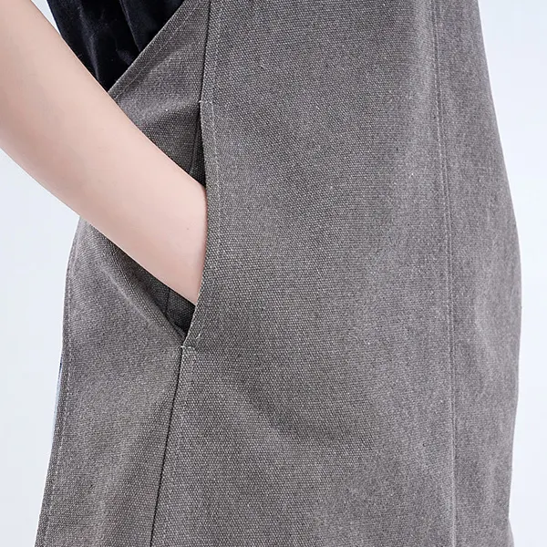 Hidden-Pocket Canvas Apron