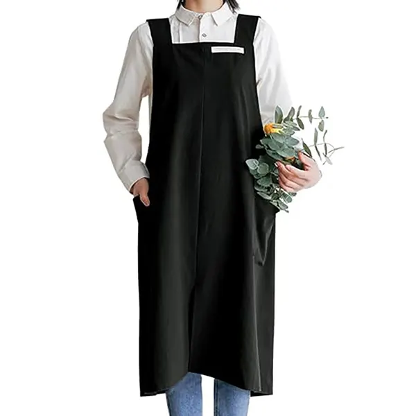 Forest-Style Solid Linen-Cotton Apron 3