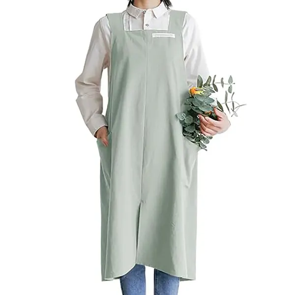 Forest-Style Solid Linen-Cotton Apron 7