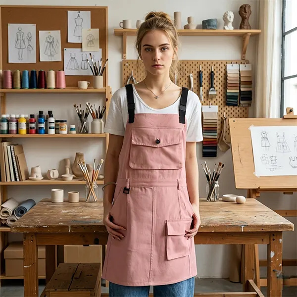 Workwear-Inspired Cotton-Poly Apron