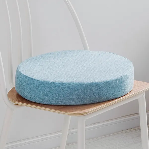 Solid color cotton-linen customizable seat cushion(Round style) 11