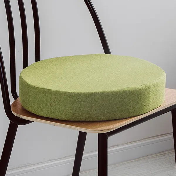 Solid color cotton-linen customizable seat cushion(Round style) 13