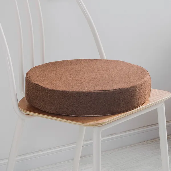 Solid color cotton-linen customizable seat cushion(Round style) 16
