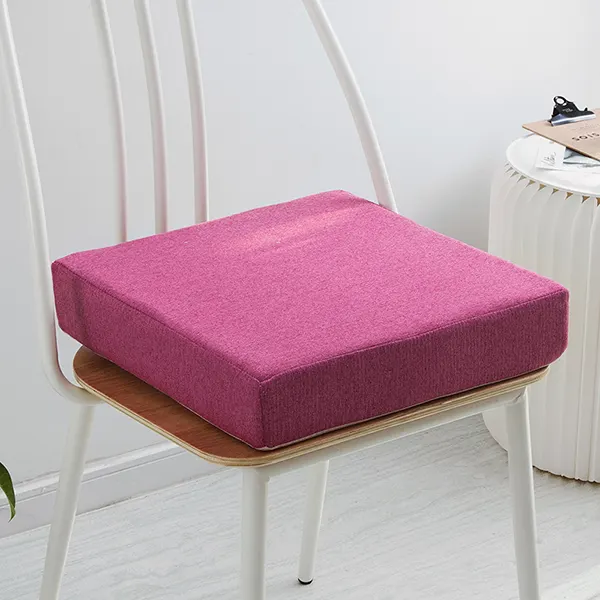 Solid color cotton-linen customizable seat cushion(Round style) 19