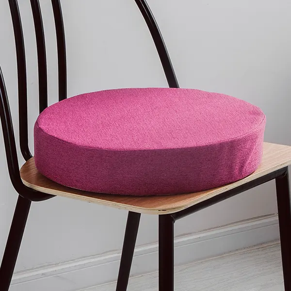 Solid color cotton-linen customizable seat cushion(Round style) 4