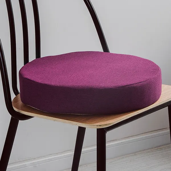 Solid color cotton-linen customizable seat cushion(Round style) 7