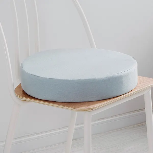 Solid color cotton-linen customizable seat cushion(Round style) 8