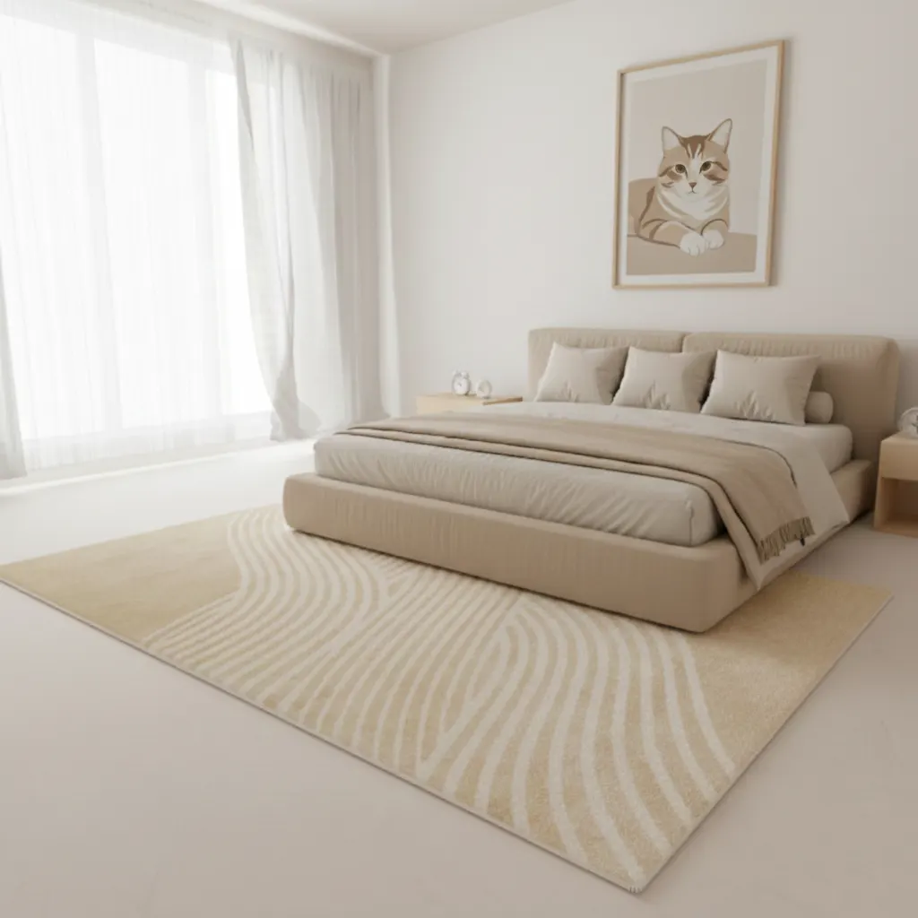 Faux Cashmere Customizable Indoor Rug – Zen Stillness