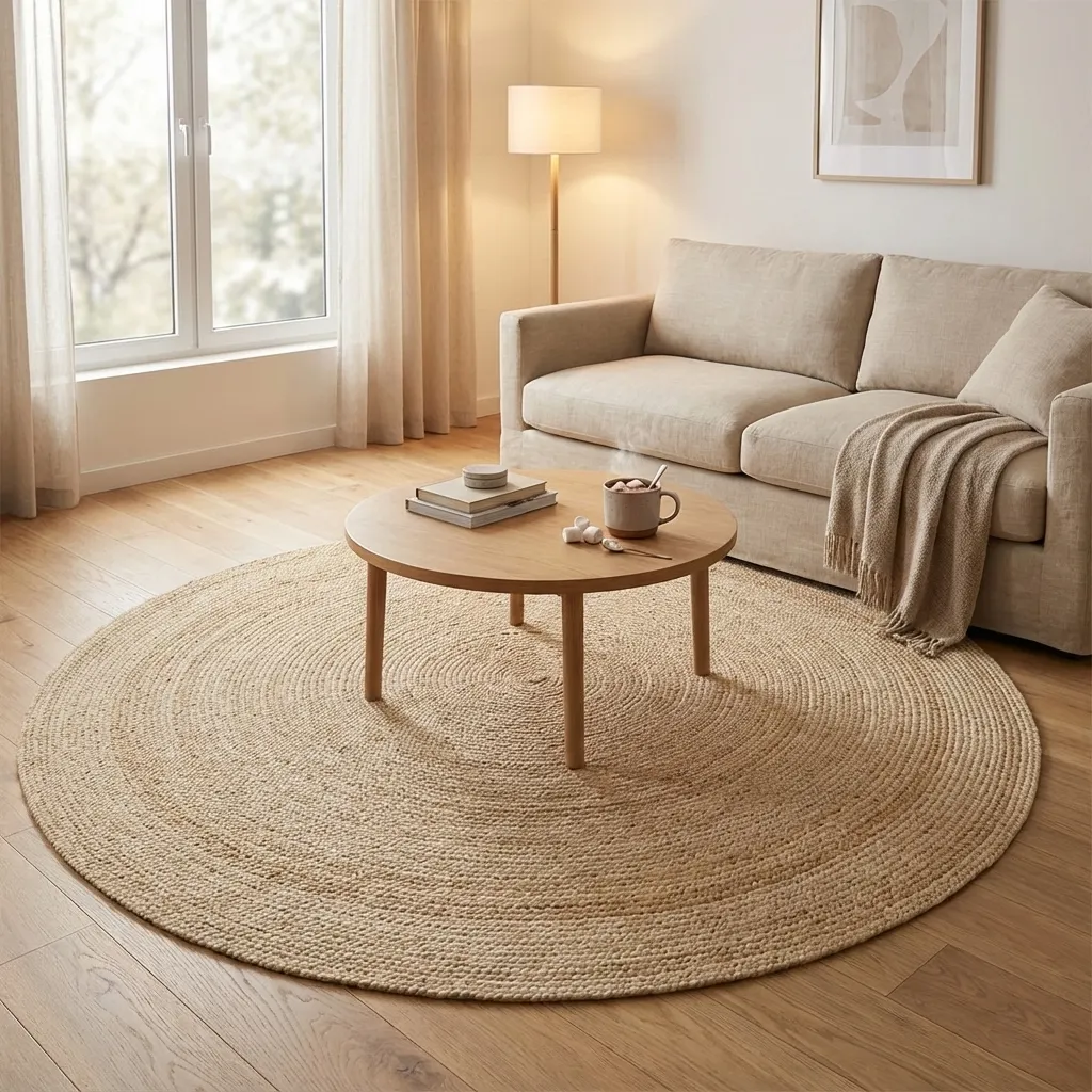 Natural Handwoven Wool Rug