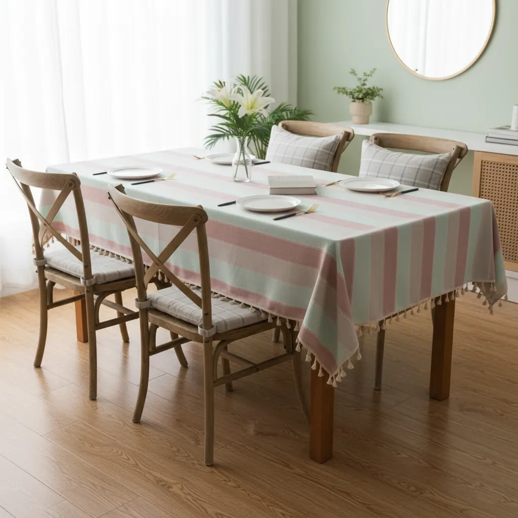 Aegean Stripe Waterproof Tablecloth