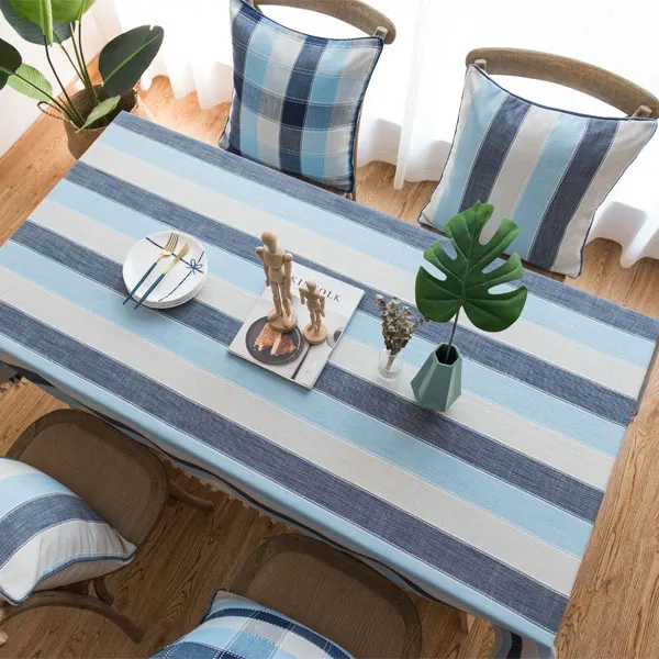 Aegean Stripe Waterproof Tablecloth 2