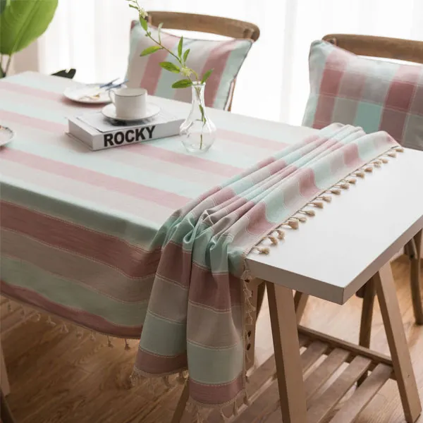 Aegean Stripe Waterproof Tablecloth 3