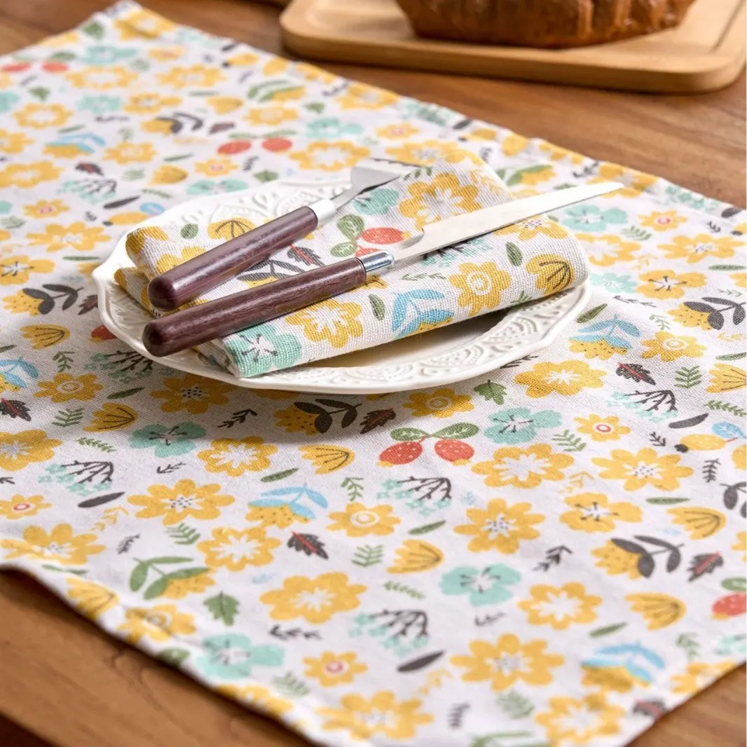 European-Style Cotton-Linen Fabric Placemat 2