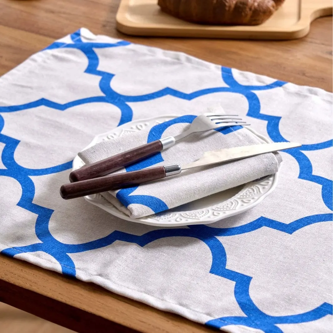 European-Style Cotton-Linen Fabric Placemat 14