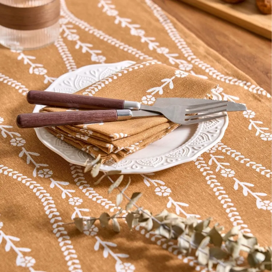 European-Style Cotton-Linen Fabric Placemat 16