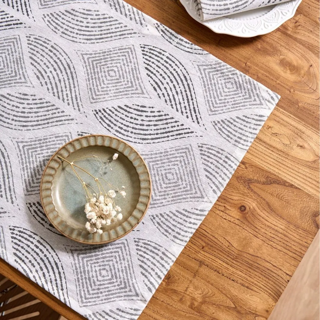 European-Style Cotton-Linen Fabric Placemat 5