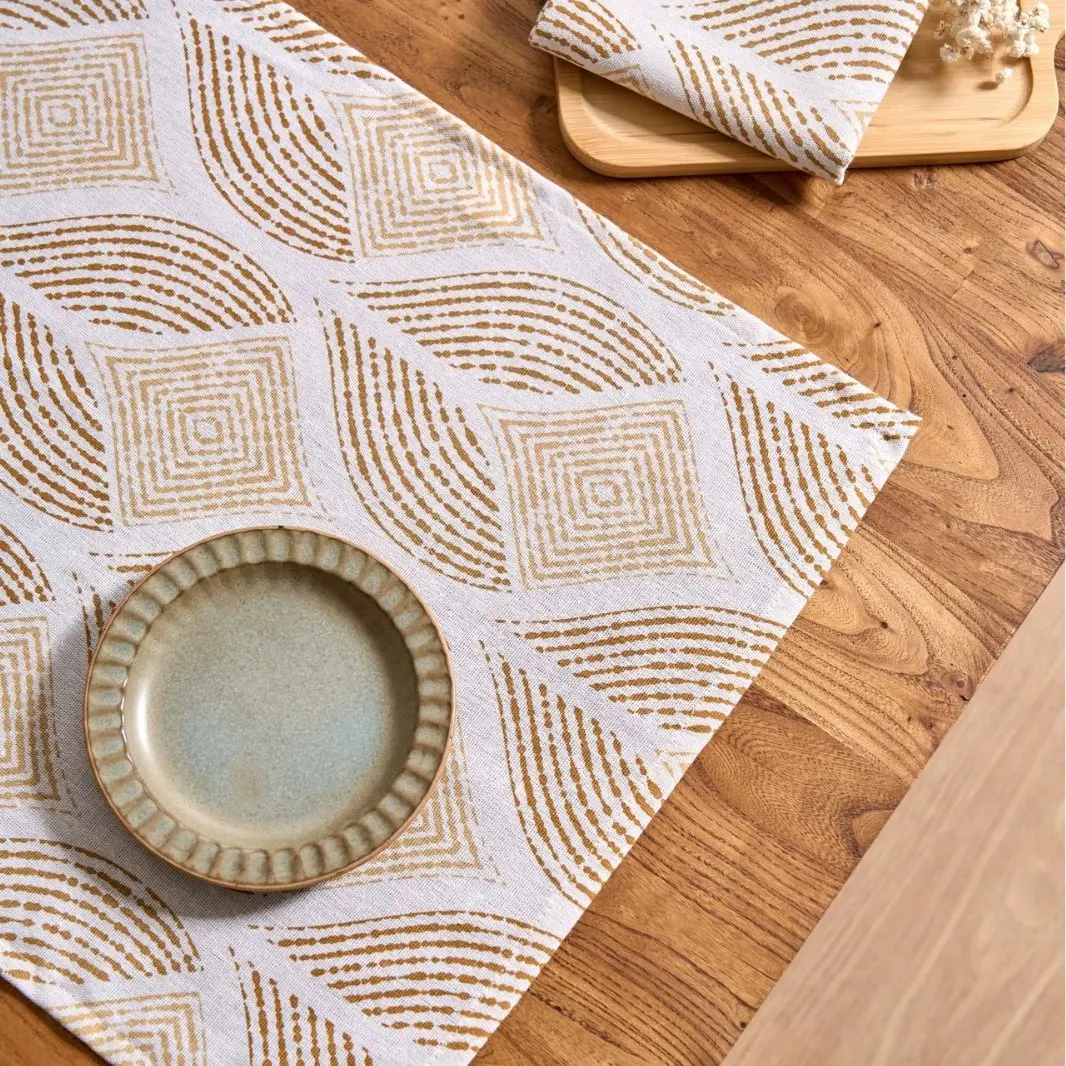 European-Style Cotton-Linen Fabric Placemat 6