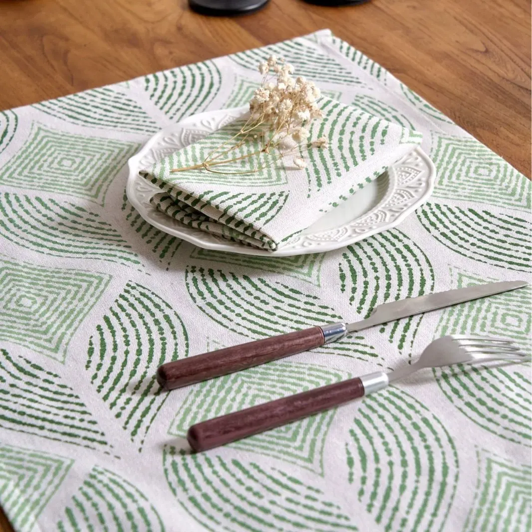 European-Style Cotton-Linen Fabric Placemat 8