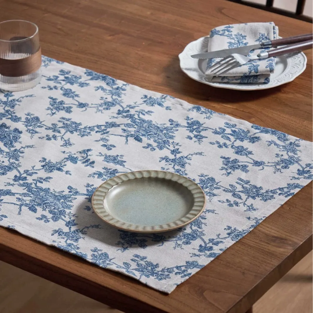 European-Style Cotton-Linen Fabric Placemat 10