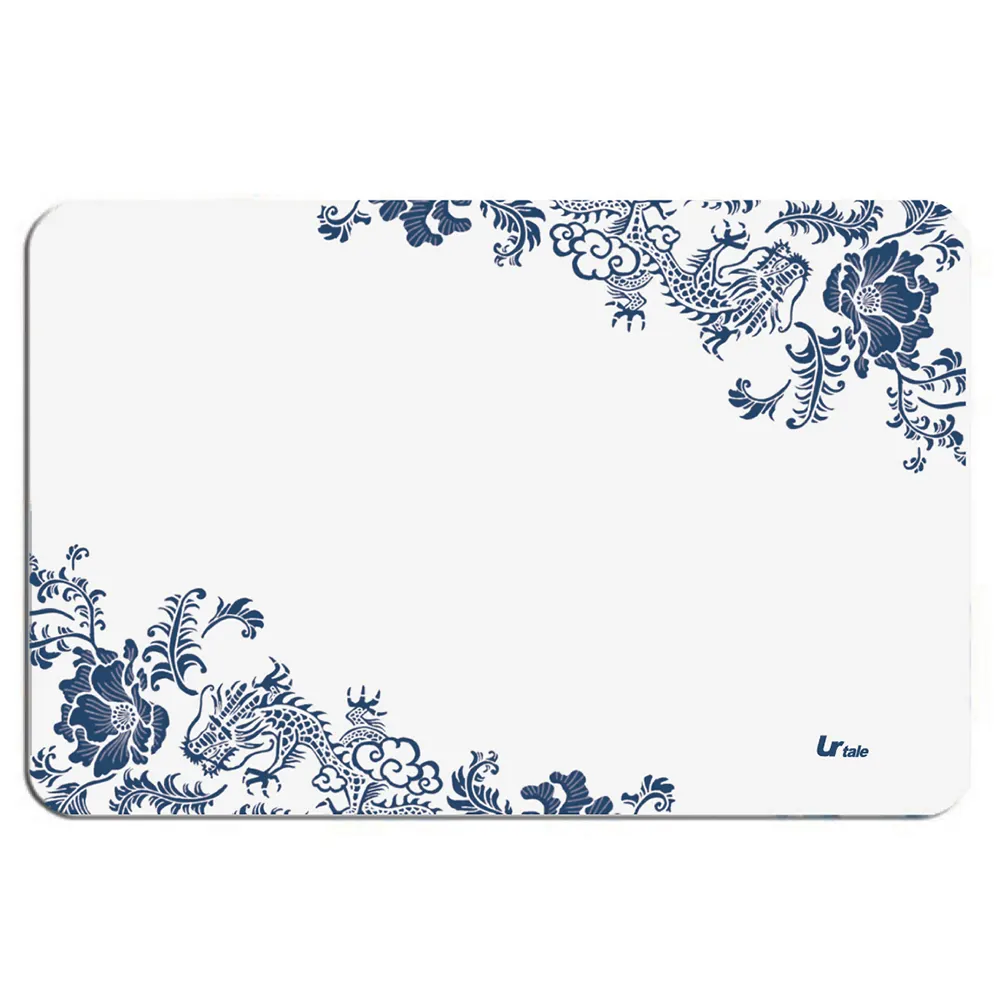 Blue and White  Porcelain Diatomite Bath Mat 4